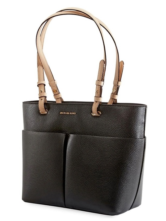 Michael Kors Handbags - Michael Kors Bedford Medium Pebbled Leather Tote-Black Bag‎
